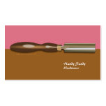 Roughing Gouge Woodturning Pink Brown BusinessCard Business Cards