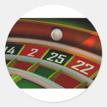 Roulette Rulet Casino Game Round Sticker