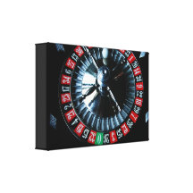 Roulette Wheel Stretched Canvas Print