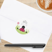 ROUND ADDRESS LABELS Little Ladybug Stickers