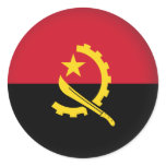 Round Angola Stickers