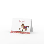 Round 'Em Up Horse Western Folded Thank you notes Cards