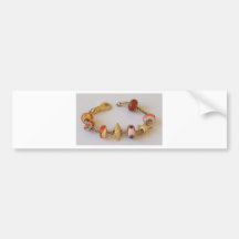 Round Goldish Chain by MelinaWorld Jewellery Bumper Sticker