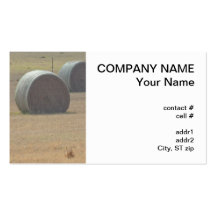 round hay bales business card