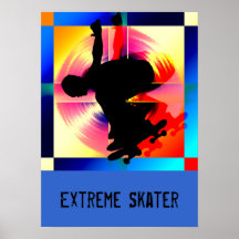 Round Peg in a Square Hole Skateboarding Poster