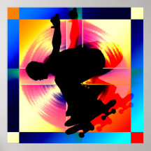 Round Peg in a Square Hole Skateboarding Posters