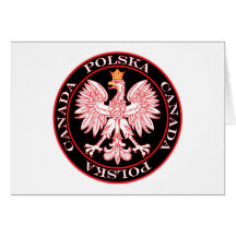 Round Polska Canada Red Eagle Cards