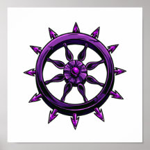 round ships wheel graphic purple.png posters