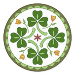 Round Sticker - Irish Good Luck Hex