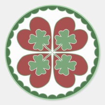 Round Sticker - Lucky in Love Hex