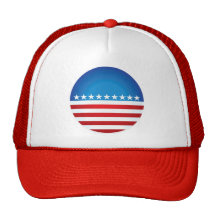 Round US flag Trucker Hats