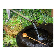 round water basin postcard