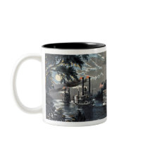 Rounding a Bend on the Mississippi Steamboat Mug