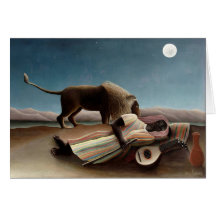 Rousseau’s Sleeping Gypsy greeting card