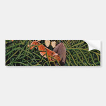 Rousseau's Struggle between Tiger and Bull (1909) Bumper Sticker