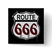 Route 666 pinback button