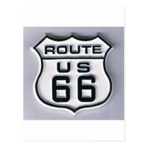 Route 66 3-D looking Post Card