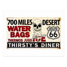 Route 66 - 700 miles desert roadside sign post cards