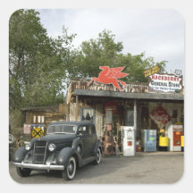 Route 66 General Store & Gas Station Square Stickers