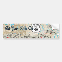 route 66 gifts bumper sticker