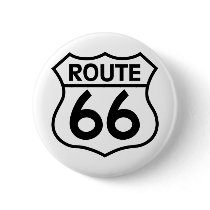 Route 66 Highway Sign Apparel & Gifts Pinback Button