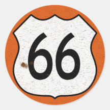 Route 66 Highway Sign Sticker