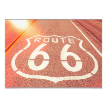 Route 66 Photo Edit - Orange Glow Custom Invites