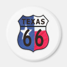 Route 66 Texas Colour Refrigerator Magnet
