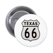 Route 66 Texas Pinback Buttons