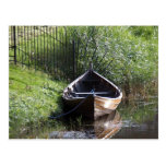 ROW BOAT RIVER NATURE GRASSES COUNTRY SCENERY POST CARDS
