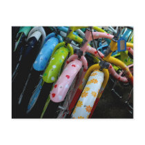 Row of Bicycles Postcard