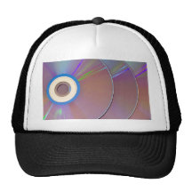 Row of CDs overlapping Trucker Hats