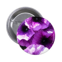 Row of Purple Petunias Buttons