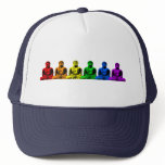 Row of Rainbow Buddhas hats