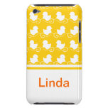 row of white ducks in yellow iPod Touch Case-Mate