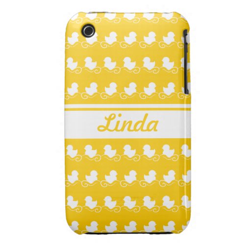 row of white ducks yellow iPhone 3G/3GS Mate Case-Mate iPhone 3 Case