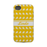 row of white ducks yellow iPhone 4 Case-Mate