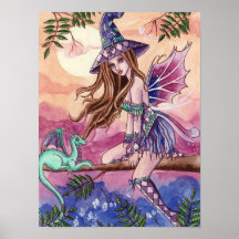 Rowenia - Dragon Fairy Poster