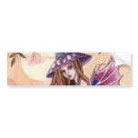 Rowenia - Witch and Dragon Bumper Sticker bumper stickers