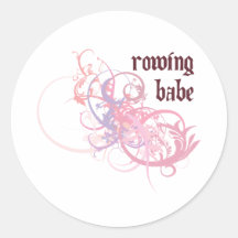 Rowing Babe Stickers