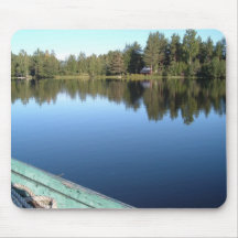Rowing Boat On Still Lake Mousepad