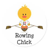 Rowing Chick Stickers