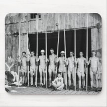 Rowing Crew, 1916 Mousepad