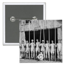Rowing Crew, 1916 Pinback Button