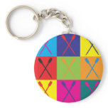 Rowing Pop Art keychains