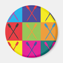 Rowing Pop Art Magnet