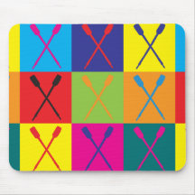 Rowing Pop Art Mouse Pad