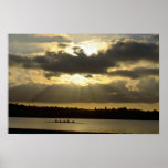 Rowing Workout Before Sun Sets Poster