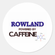 Rowland powered by caffeine stickers