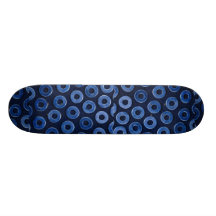 Rows of metal washers custom skateboard